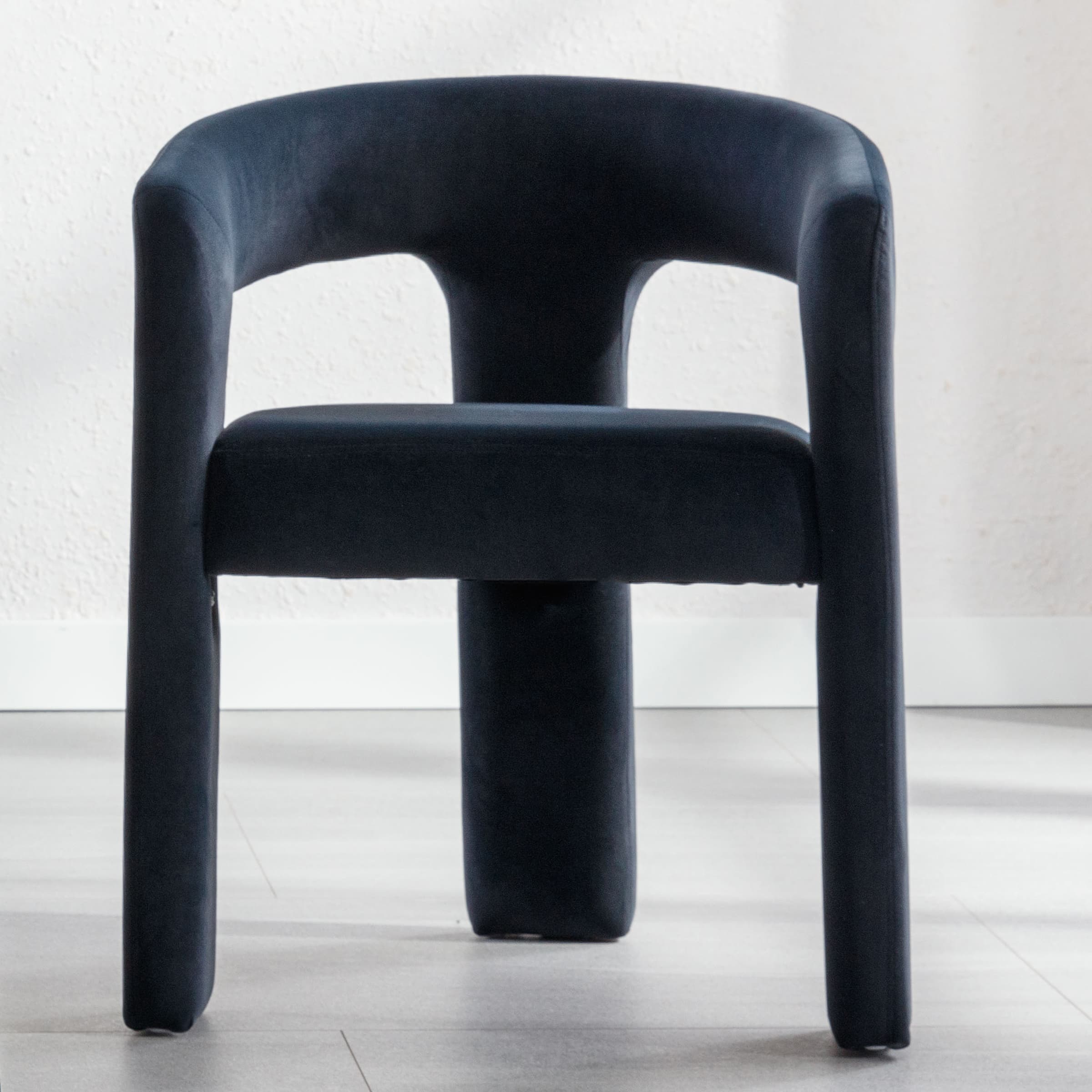 VESCASA Modern Open-Back Faux Leather Barrel Dining Chair 1 PCS - 5101DC