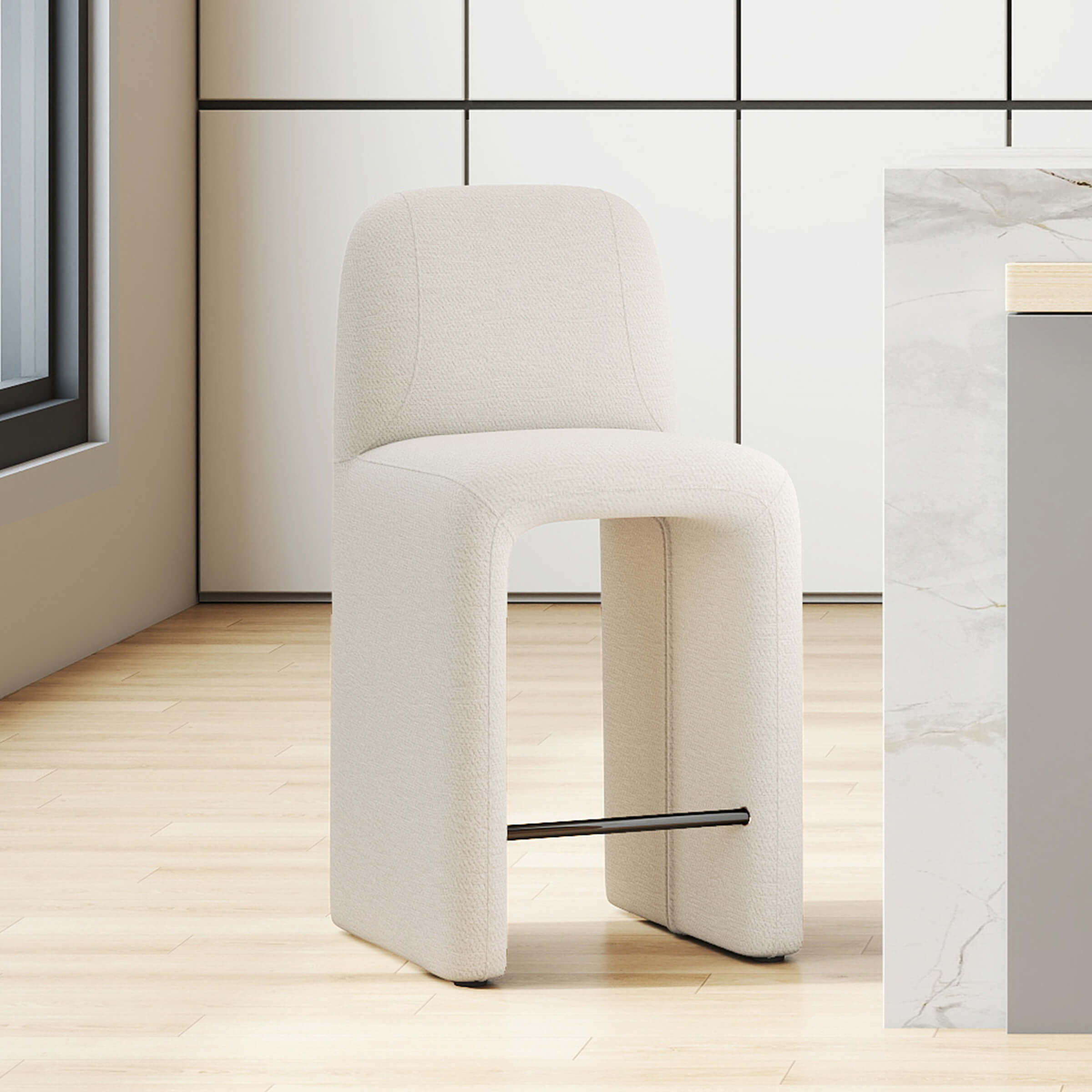 Bohemian Bar Stool with Footrest - 6049CS