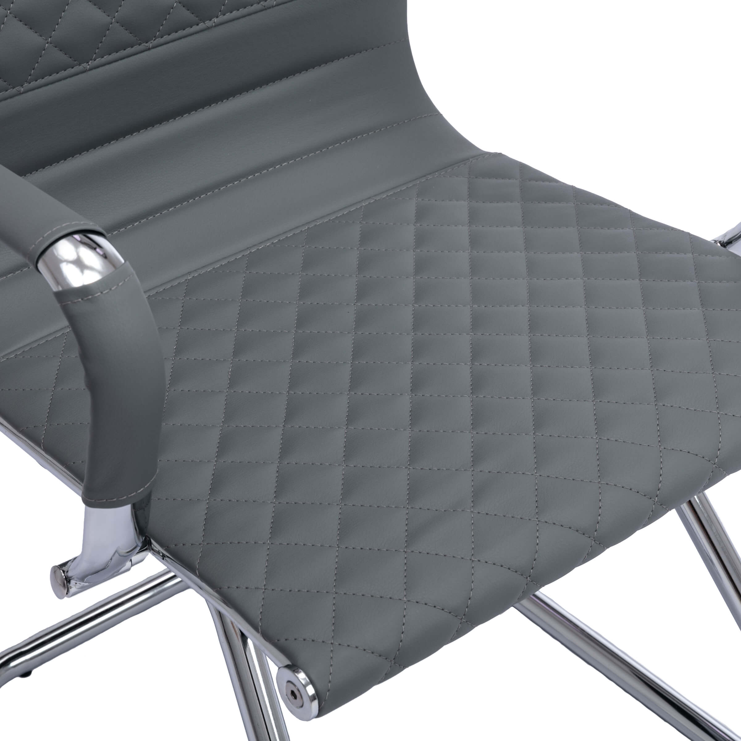 Close-up of stitching on seat