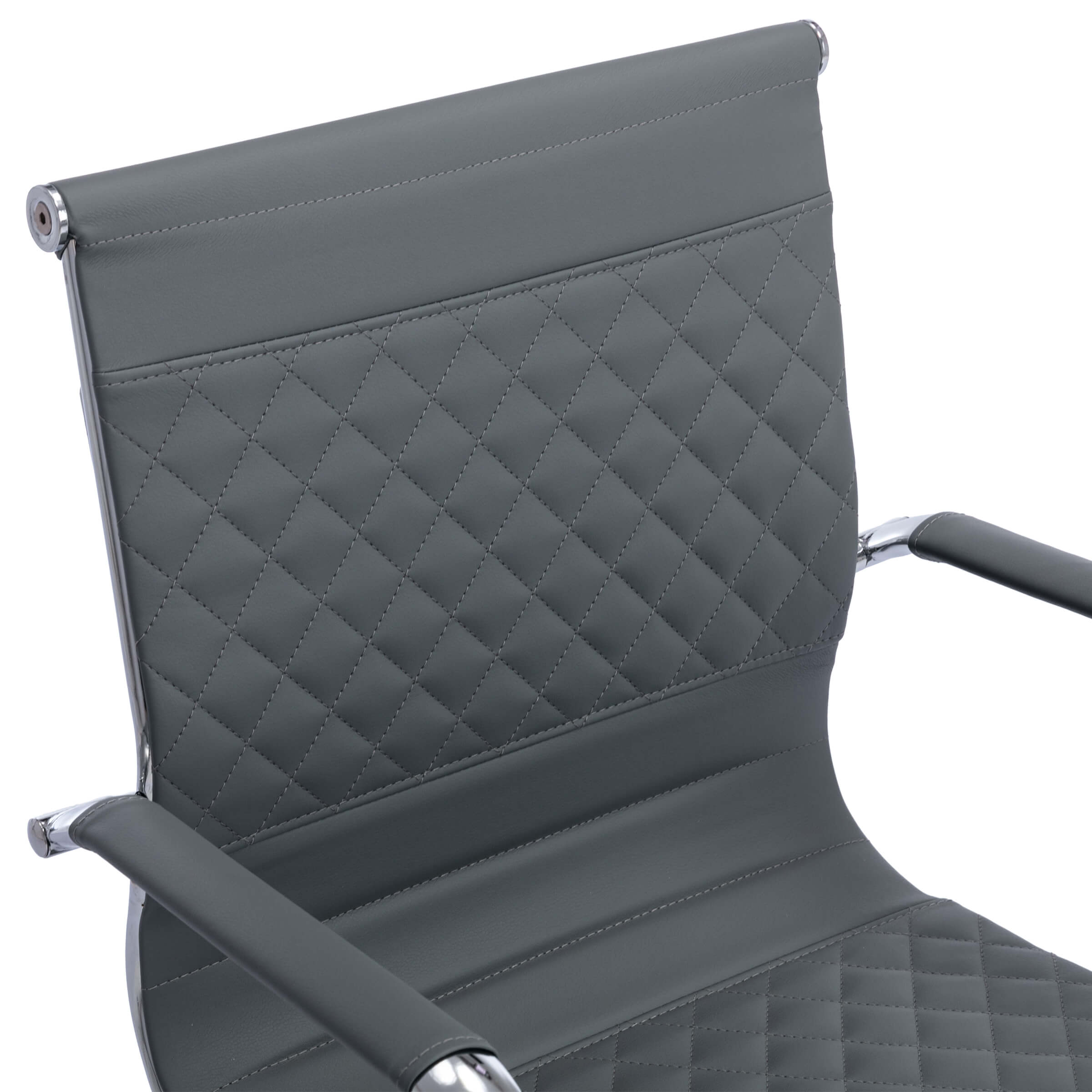 Close-up of quilted back and armrest