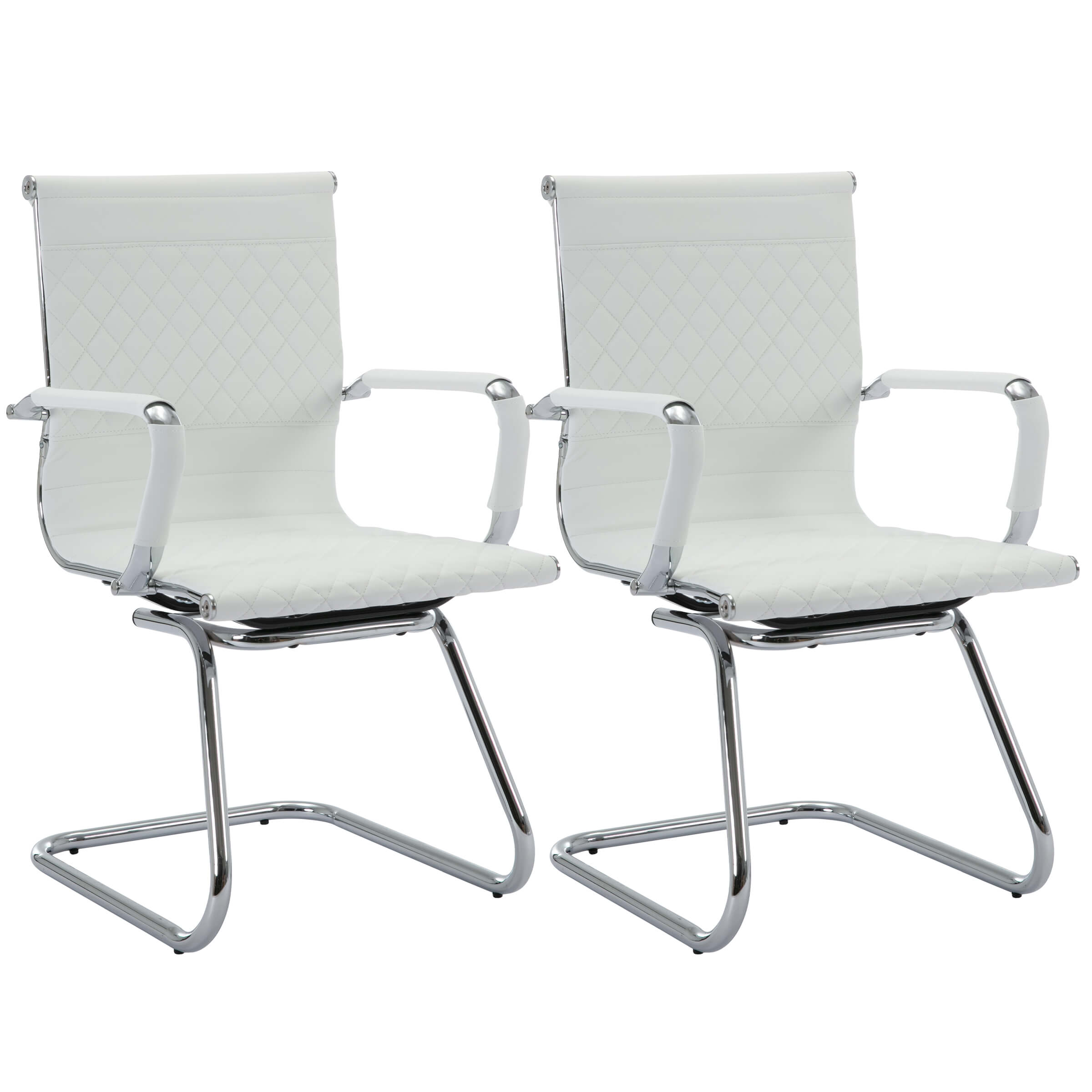 VESCASA Metal Base Office Guest Chairs Set of 2 - 302OC