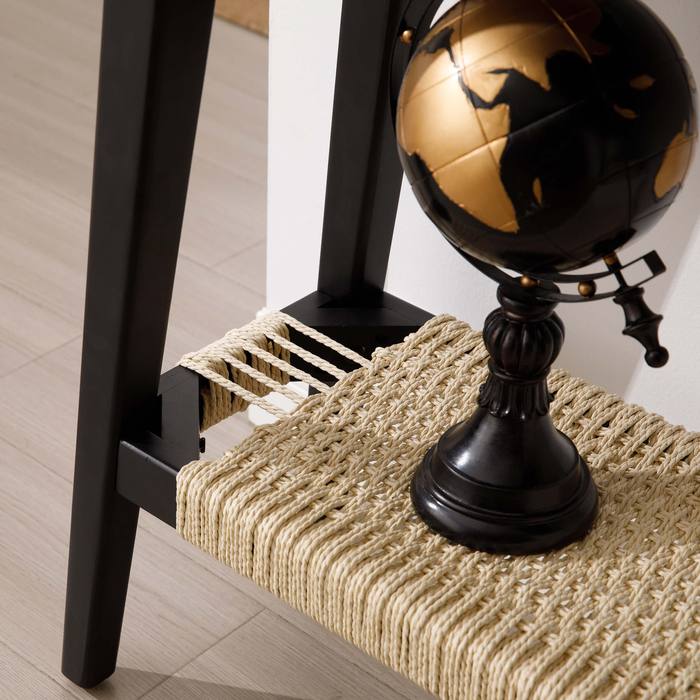 Kmax Natural Entryway Table with Rattan Storage Shelf - 22162ET