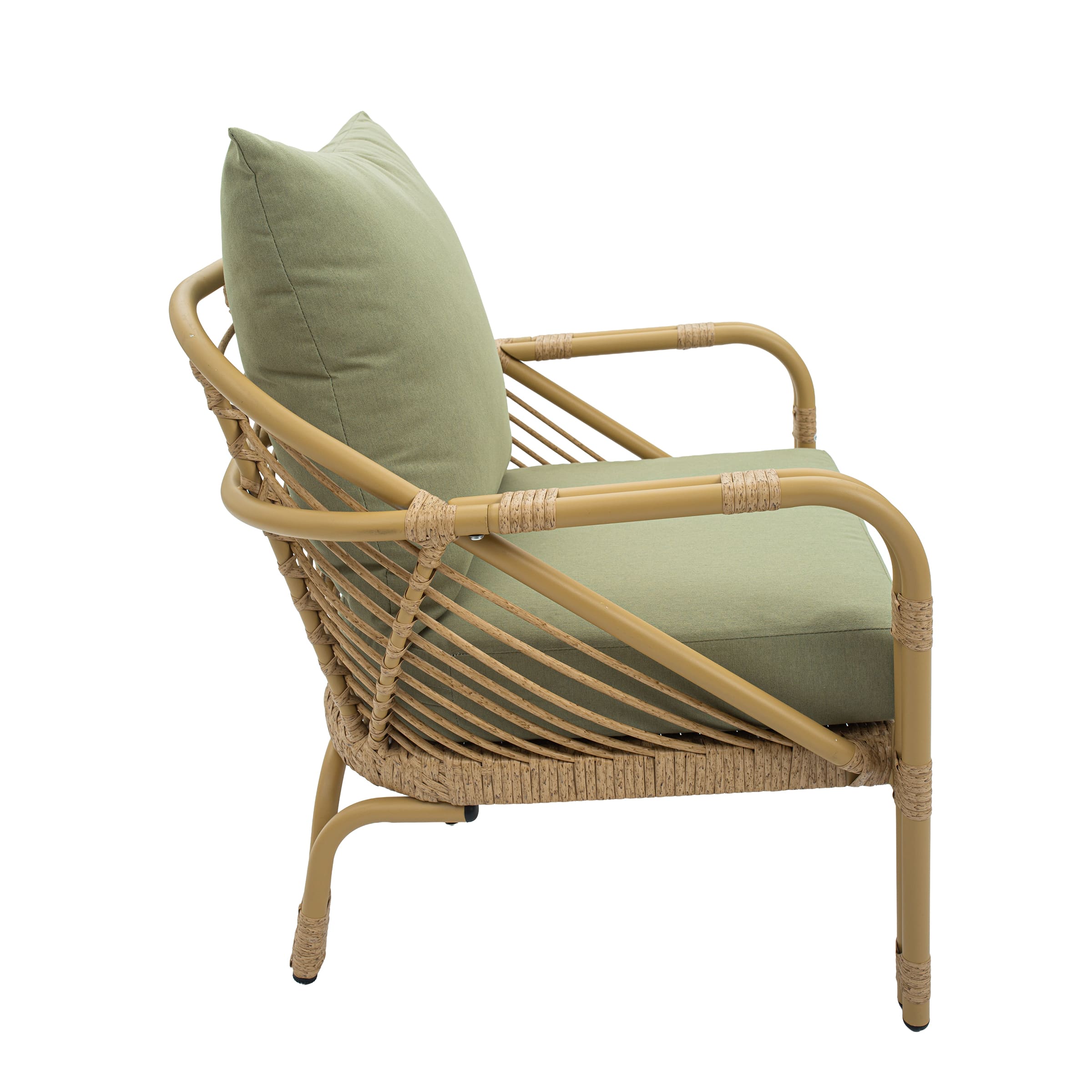 Patio Rope Chairs Set with Storage Table 3 PCS - 25012SE
