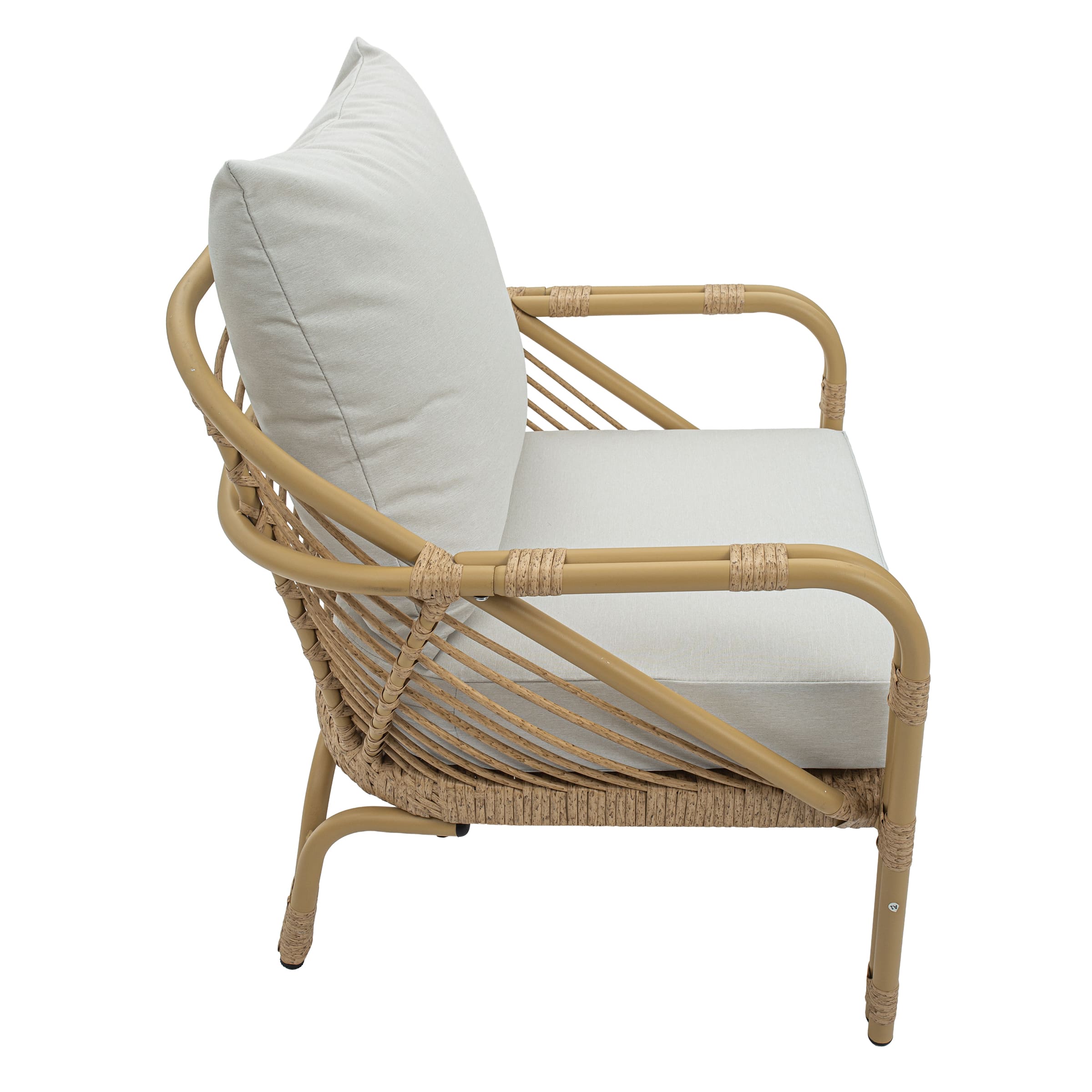 Patio Rope Chairs Set with Storage Table 3 PCS - 25012SE