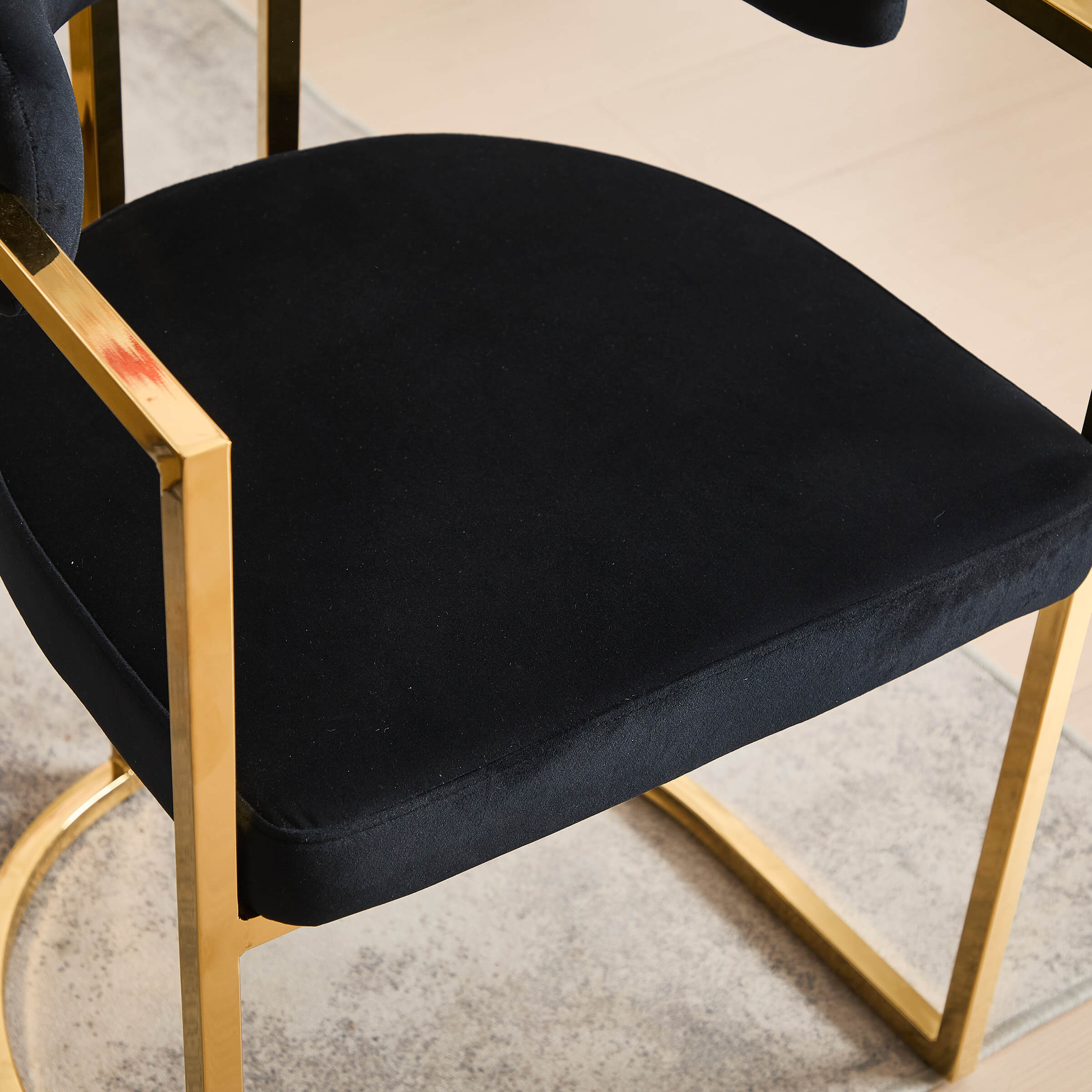 Upholstered Metal Frame Dining Chairs Set of 2 - 323DC
