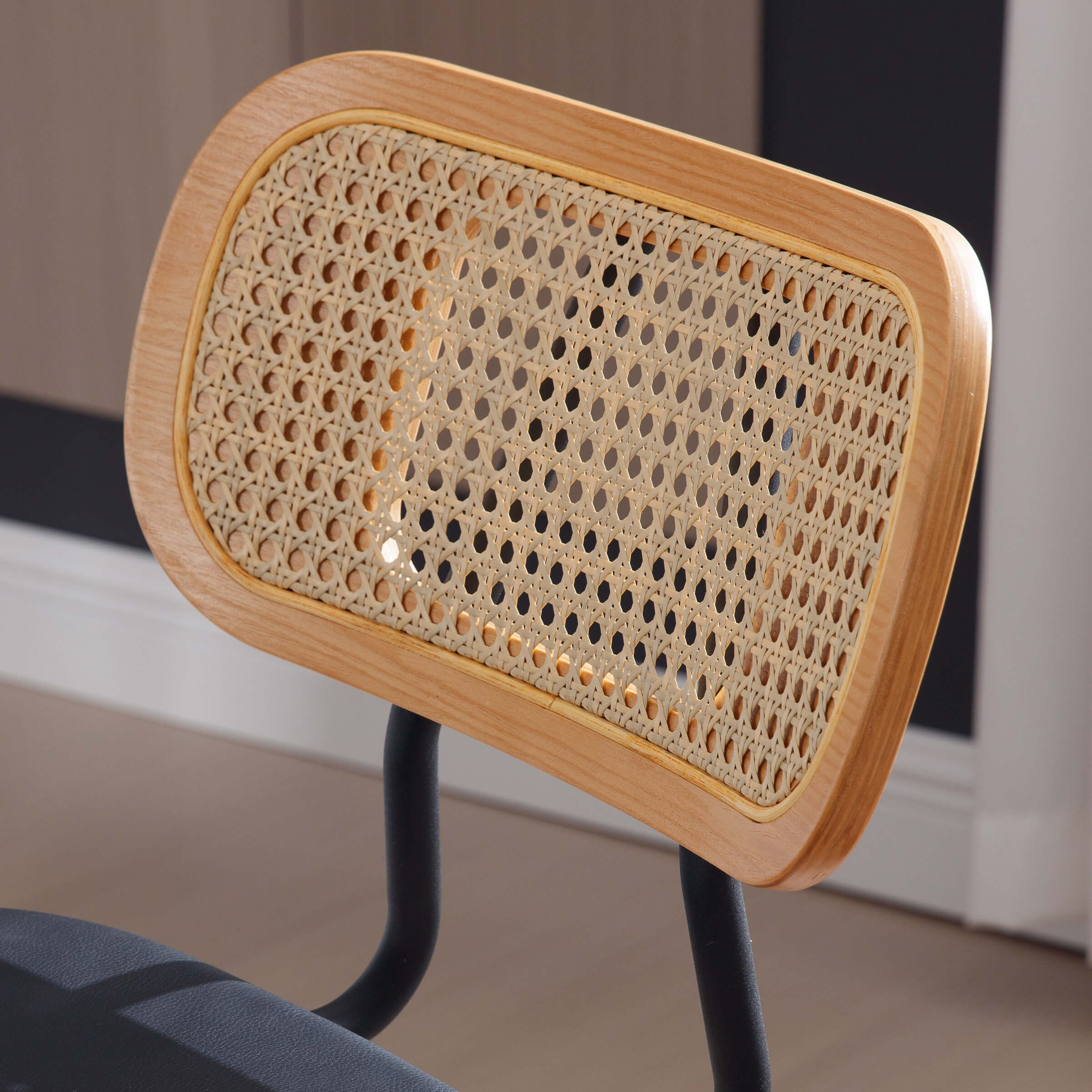 CIMOTA Vintage Rattan Back Counter Stools Set of 2 - 790CS