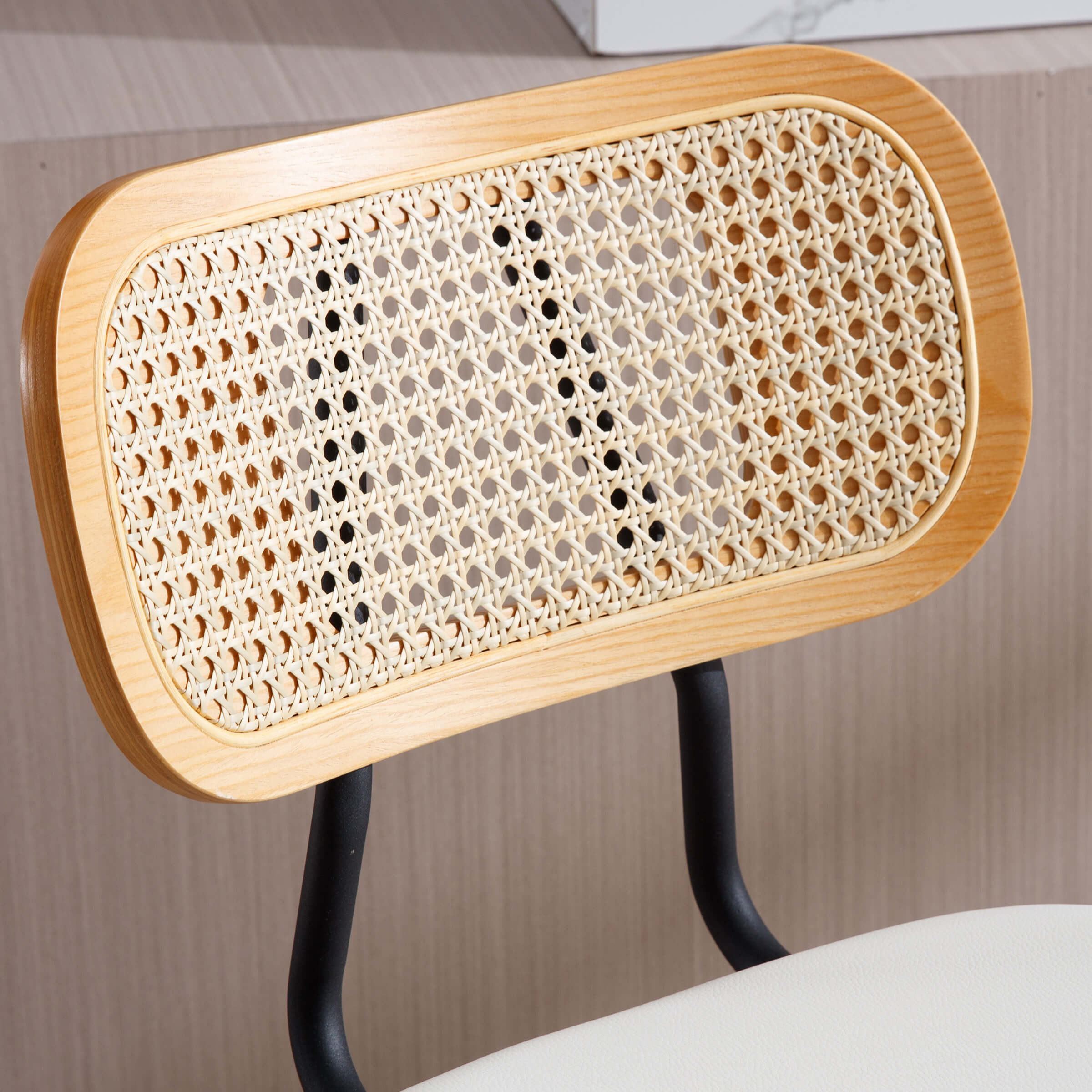 CIMOTA Vintage Rattan Back Counter Stools Set of 2 - 790CS