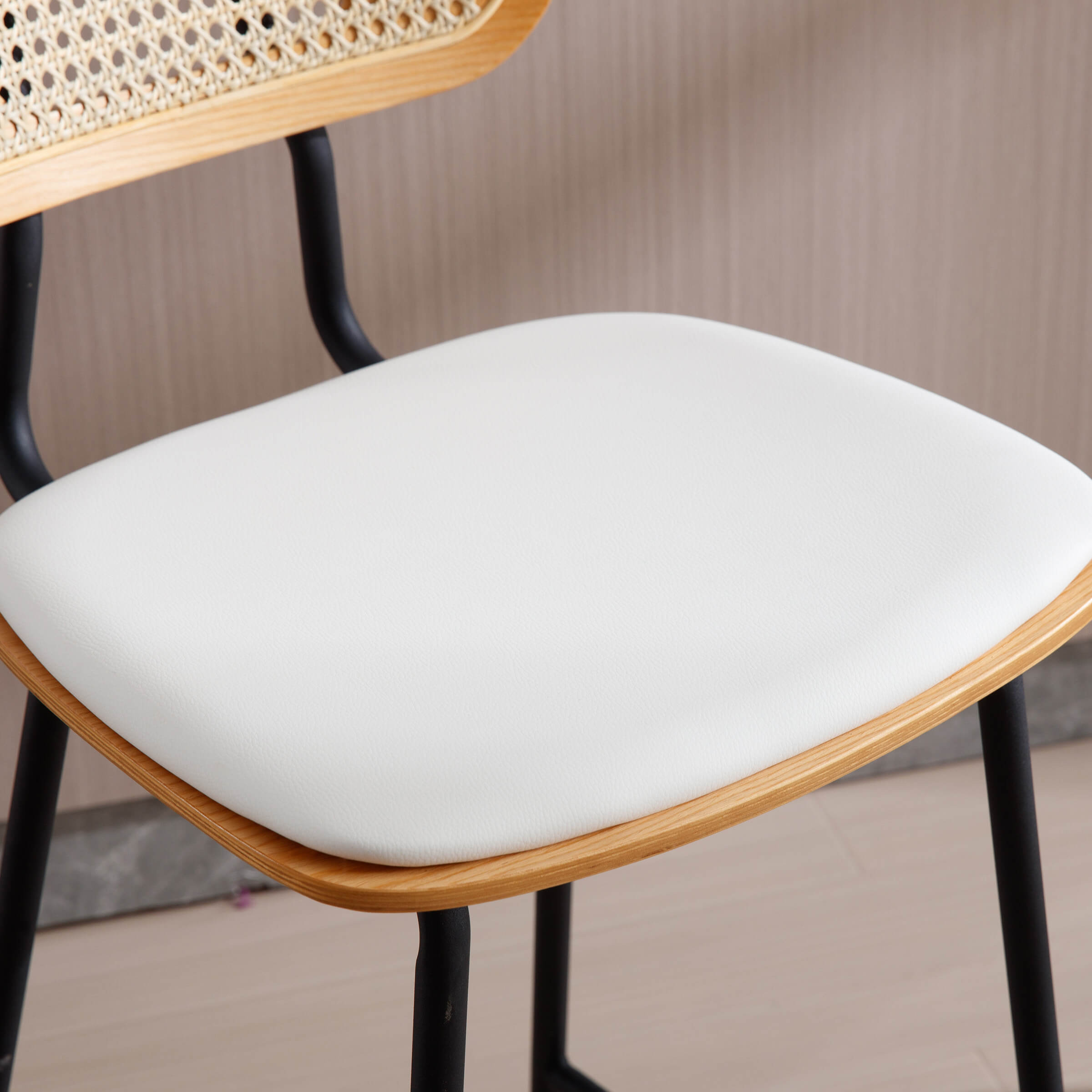 CIMOTA Vintage Rattan Back Counter Stools Set of 2 - 790CS