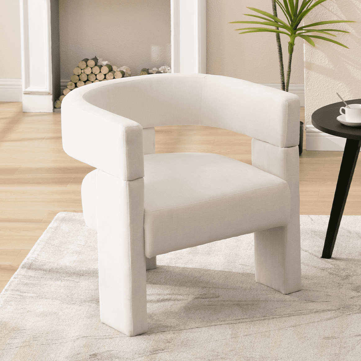Modern Open Back Barrel Accent Chair 1 PCS - 7030AC