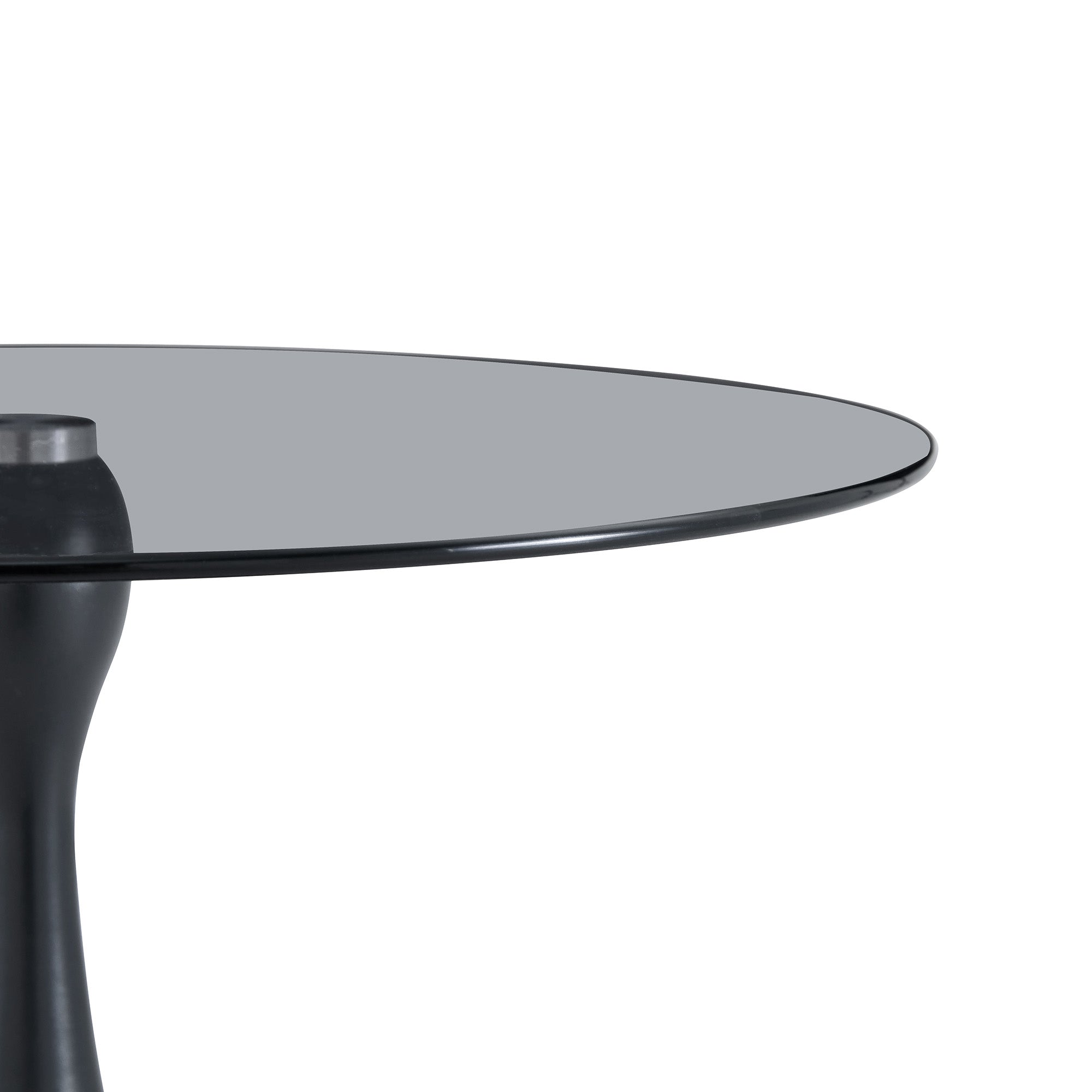 Modern 20 Inch Round Glass Side Table Metal End Table for Living Room