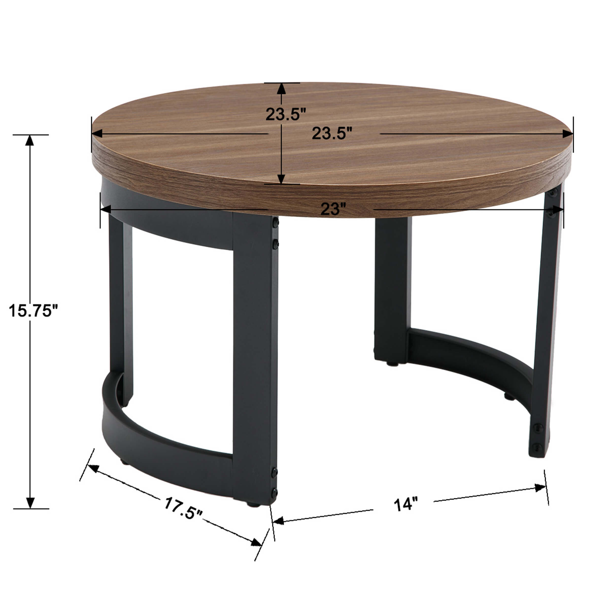 Kmax 23.5" Wide Round Wood Coffee Table - XXX2CT