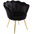 Chairus Scallop Back Faux Fur Vanity Chair 1342