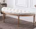 55" Upholstered Bench Tufted Fabric Bench-2162