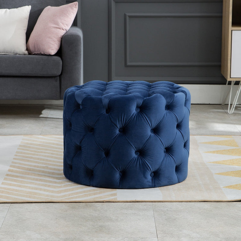 Chairus Round Velvet Ottoman 2087