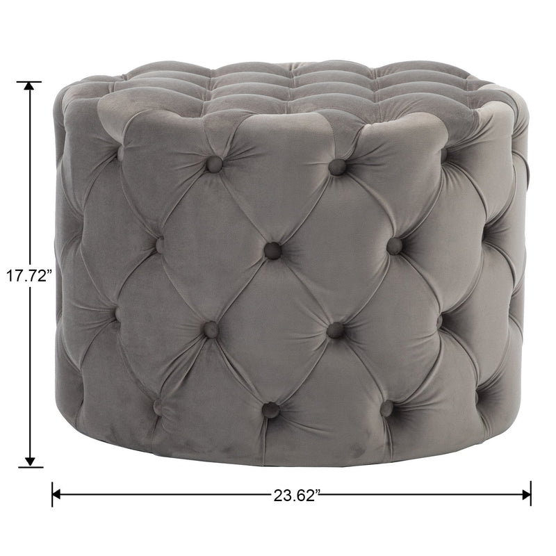 Chairus Round Velvet Ottoman 2087