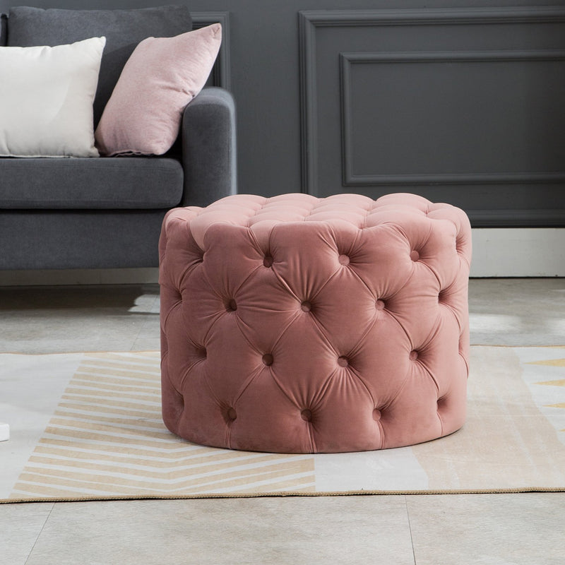 Chairus Round Velvet Ottoman 2087