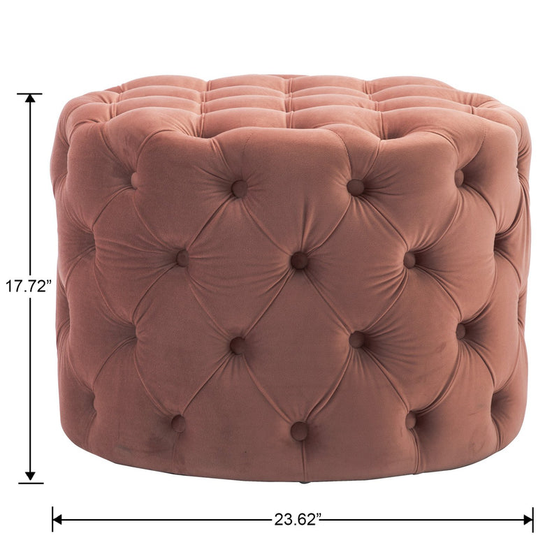 Chairus Round Velvet Ottoman 2087