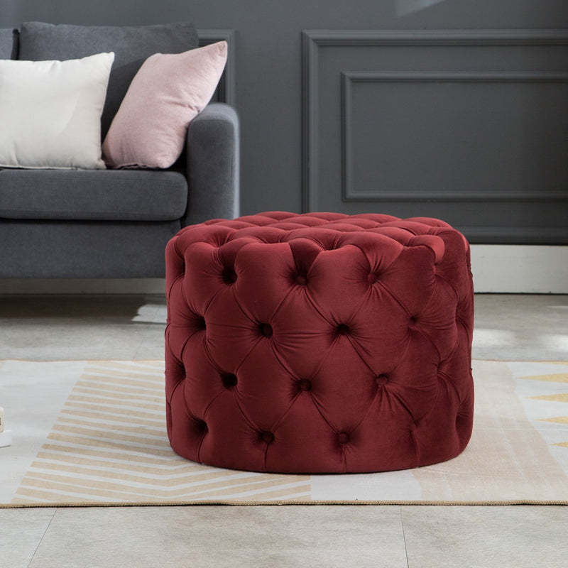 Chairus Round Velvet Ottoman 2087