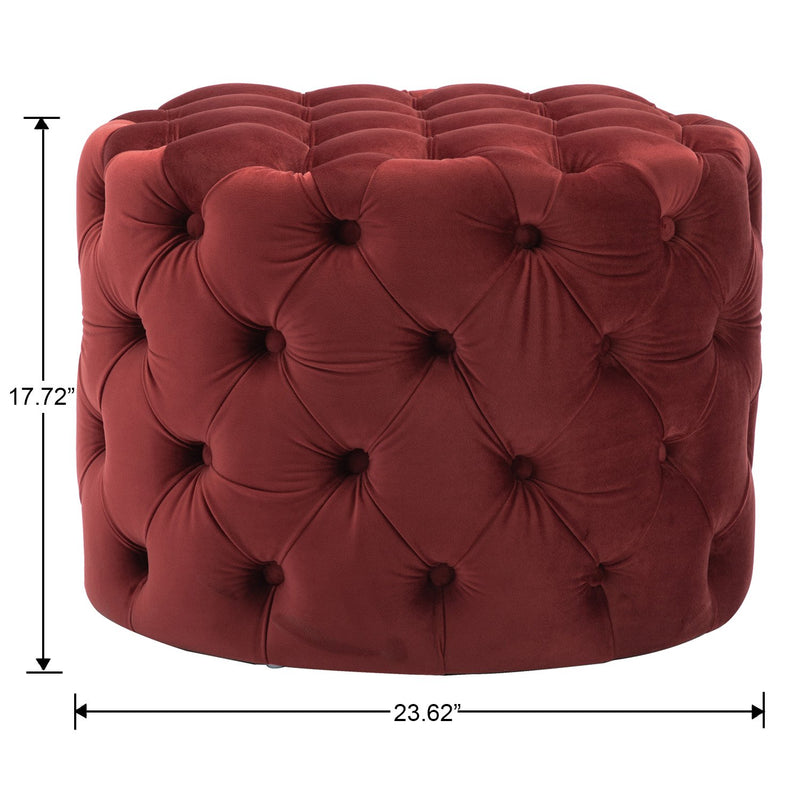 Chairus Round Velvet Ottoman 2087