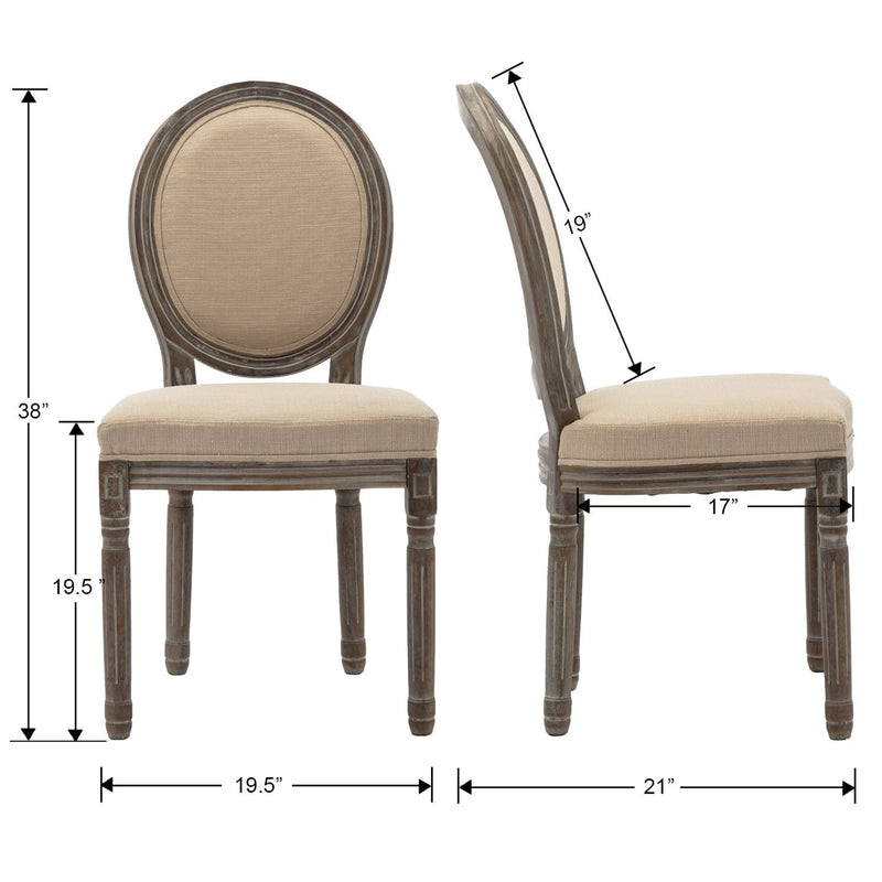 Set of 2 French Dining Chairs-7105