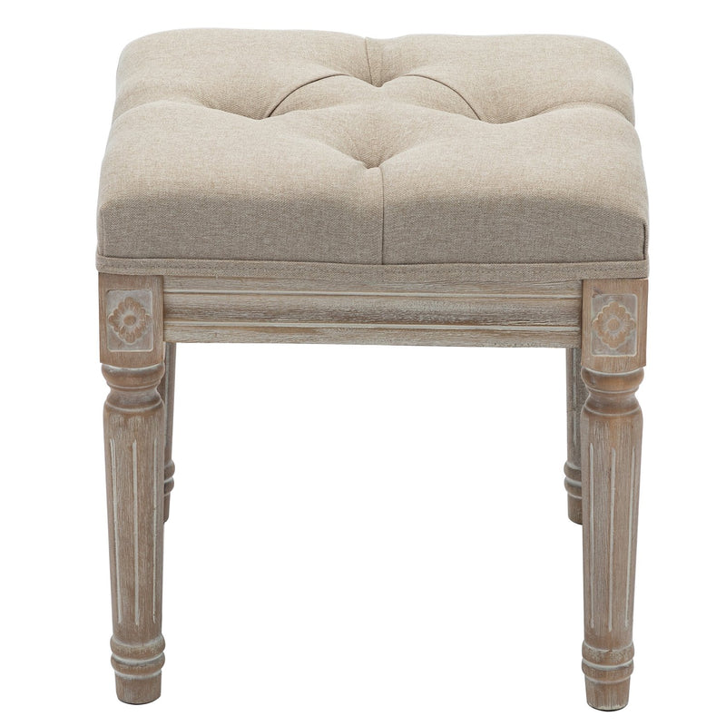 Chairus Square Fabric Ottoman Stool - 7537