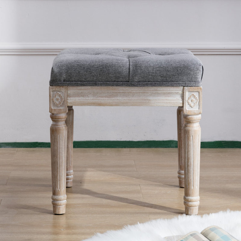 Chairus Square Fabric Ottoman Stool - 7537