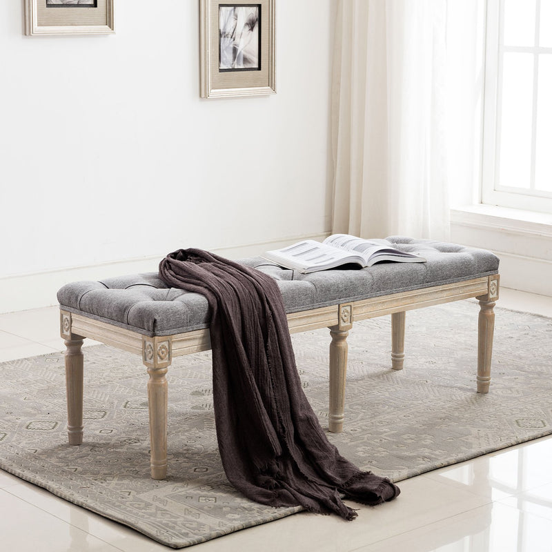 Chairus 16.5" High Fabric Bedroom Long Bench-7537