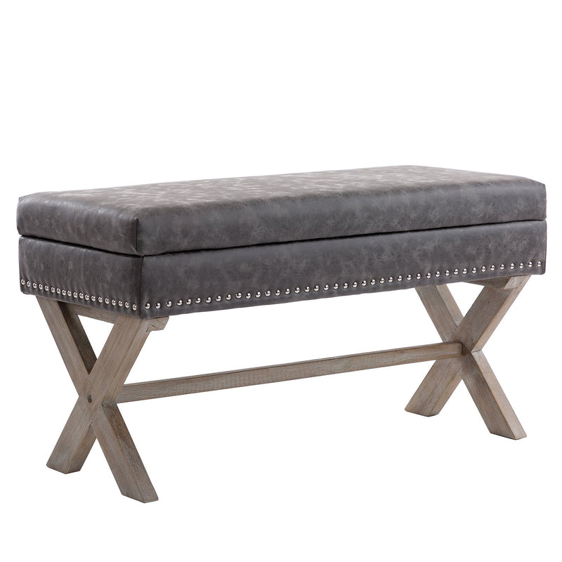 Chairus PU Storage Upholstered Entryway Bench
