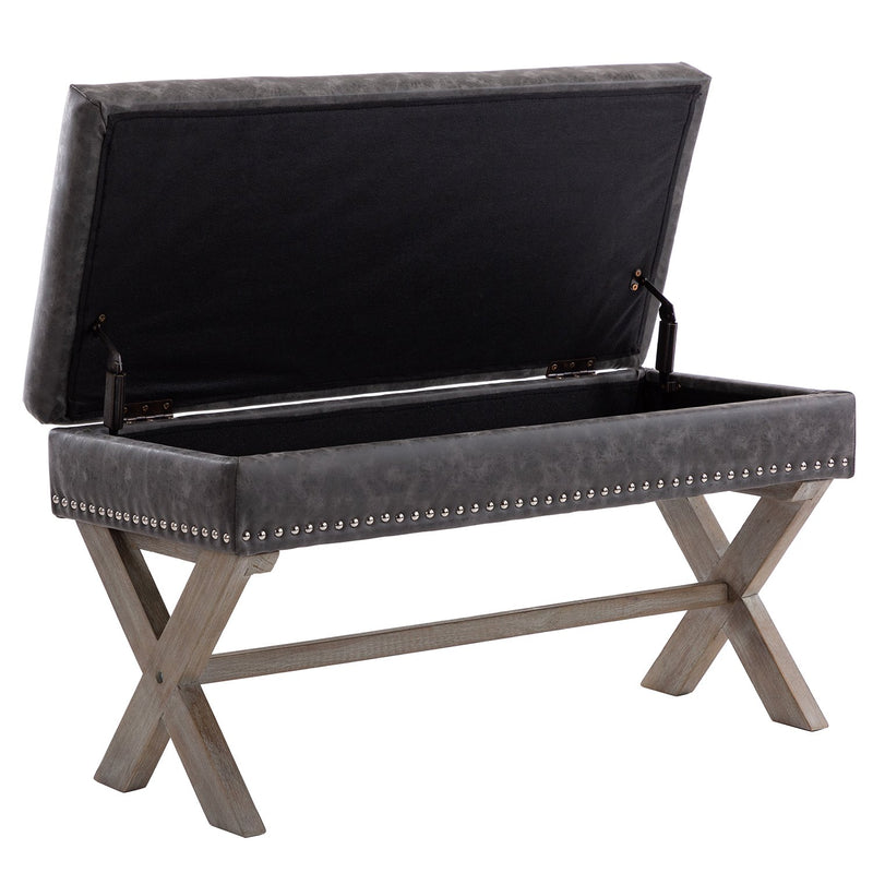 Chairus PU Storage Upholstered Entryway Bench