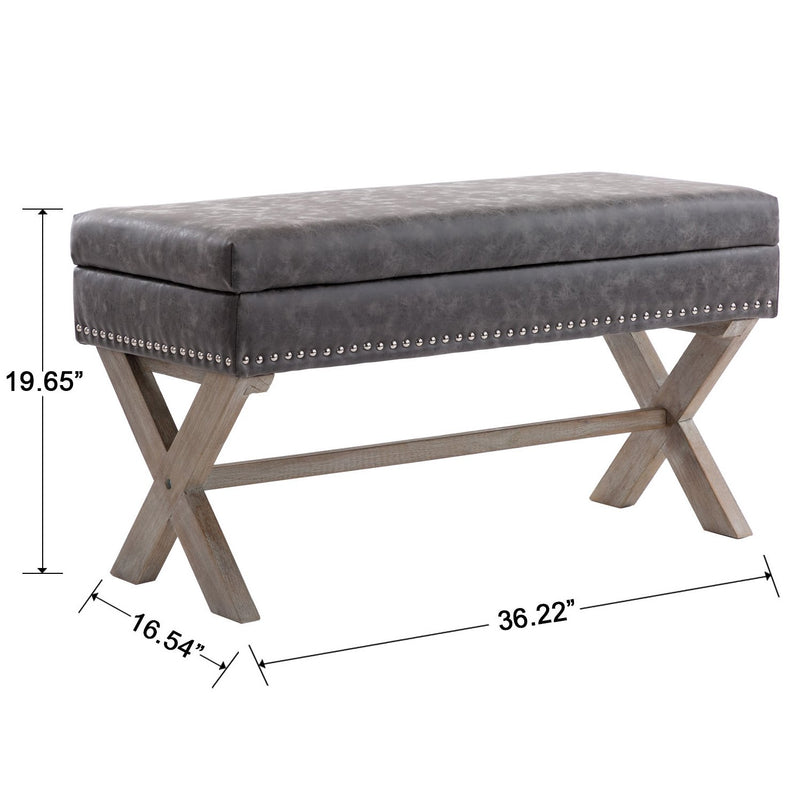 Chairus PU Storage Upholstered Entryway Bench