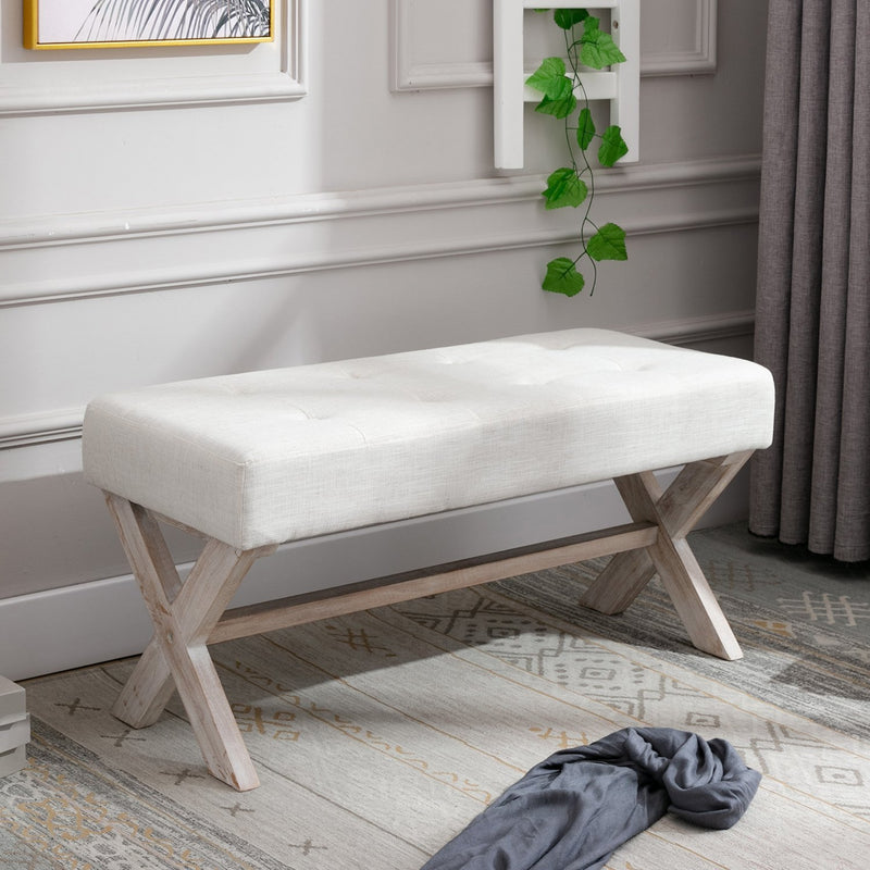 Chairus Fabric Upholstered Entryway Bench - 7868