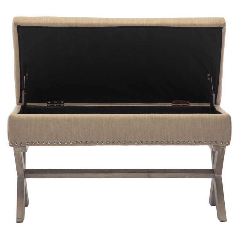 Chairus Fabric Storage Upholstered Entryway Bench-7868