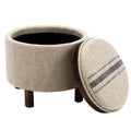 Chairus Round Storage Ottoman with Tray 5645