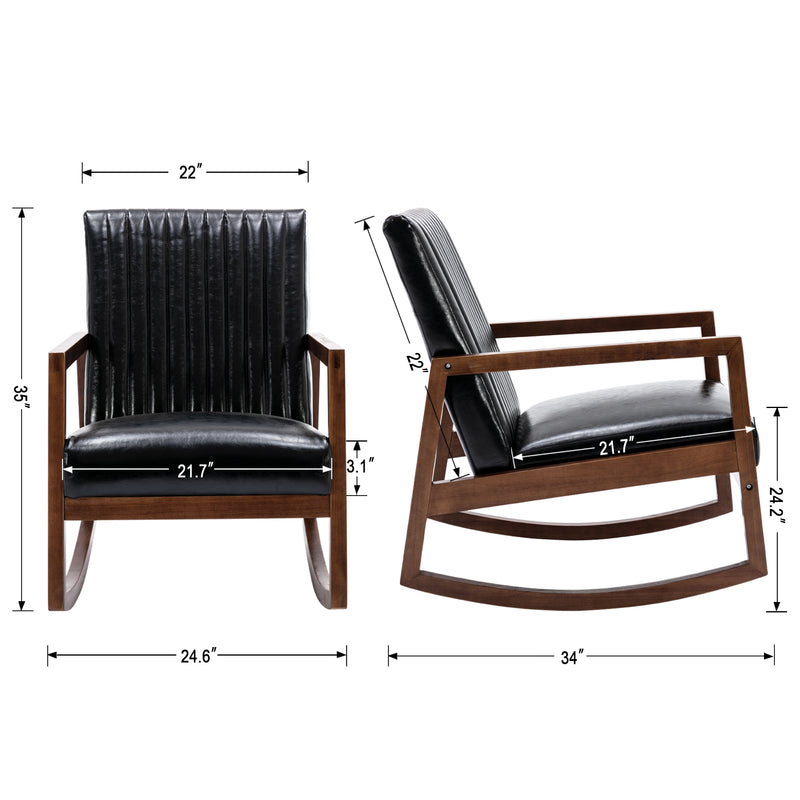 Chairus Mid Century Accent Rocking Nursery Chair - 3507