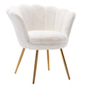 Chairus Scallop Back Faux Fur Vanity Chair 1342