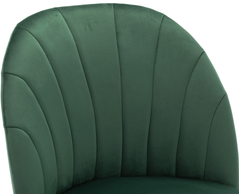 Set of 2 Mid Century Velvet Upholstered Dining Chairs with Stitch Detail, Solid Wood Hostess Chairs with Wood Legs